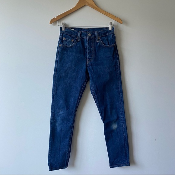 Levi’s Premium 501 25x28 Medium/Dark Wash Skinny Jeans - Picture 3 of 16